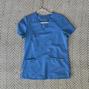 Blue FIGS two pocket scrub top